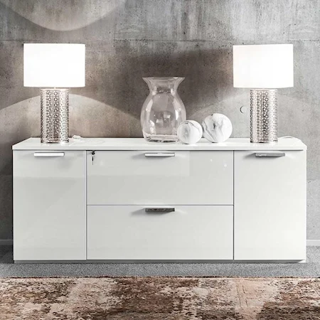 Modern Credenza with 2 File Drawers